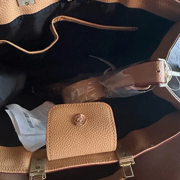 Sprayground Tan and White Checkered Tote - Picture 3 of 7